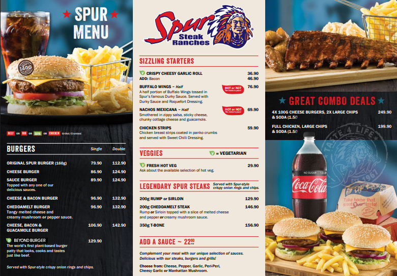 Spur Menu Prices